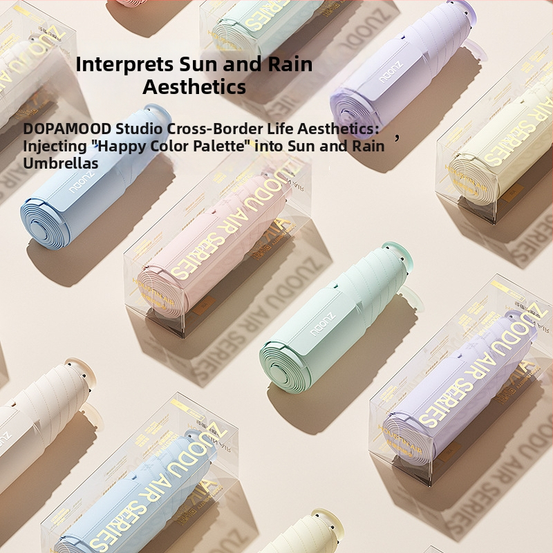 Umbrelă de soare retractabilă, protecție UV UPF 50+, duală – soare și ploaie, pliabilă, compactă, cu 6 brațe și tijă centrală din aliaj