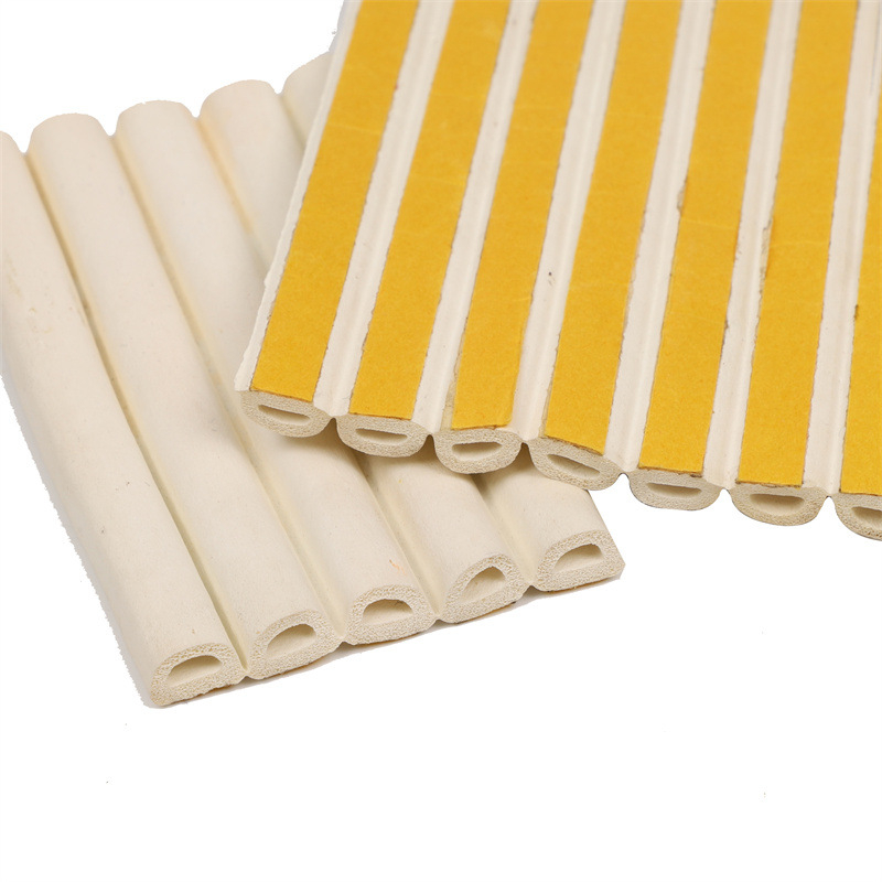 Önadhéziós ajtó- és ablak tömítőszalag - D-típusú szivacsos habszalag, tömítés az ajtó és ablak közti résekhez, magas hőmérséklet-állóság