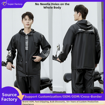 Poncho de ploaie monobloc pentru adulți motocicliști, tafta poliester, țesătură subțire, strat PU impermeabil