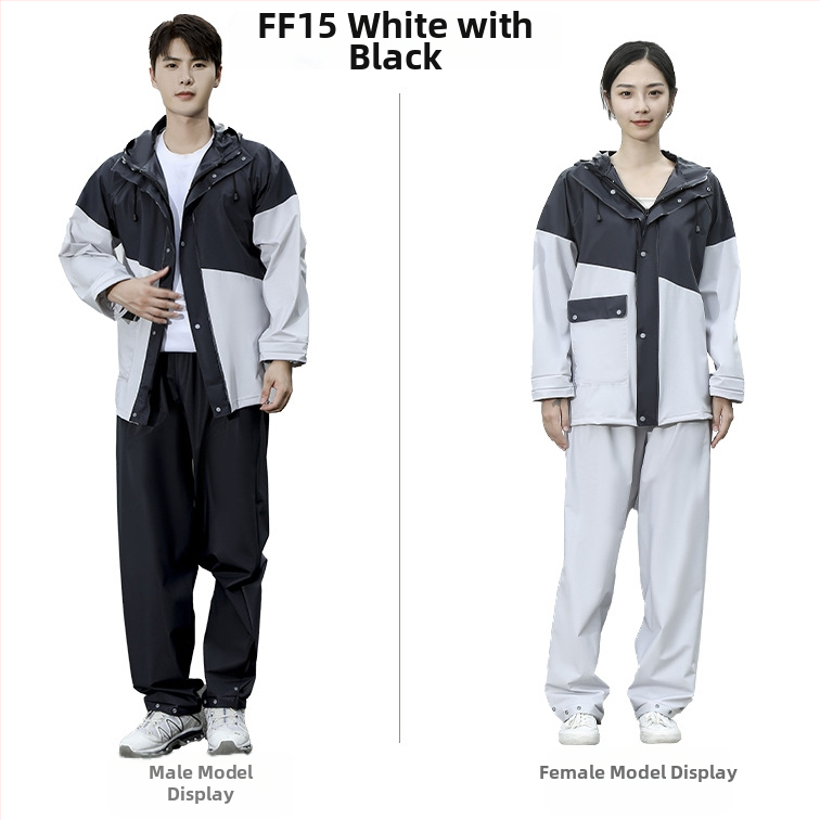 Poncho de ploaie monobloc pentru adulți motocicliști, tafta poliester, țesătură subțire, strat PU impermeabil