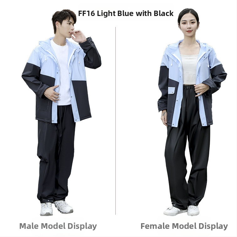 Poncho de ploaie monobloc pentru adulți motocicliști, tafta poliester, țesătură subțire, strat PU impermeabil