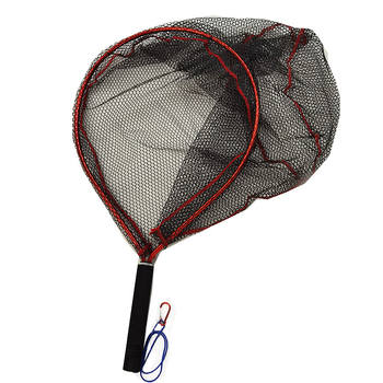 Csali-horgász háló, könnyű, rövid nyél, egyrészes alumínium ötvözet design, hordozható mini háló folyóparti és csónakos horgászathoz