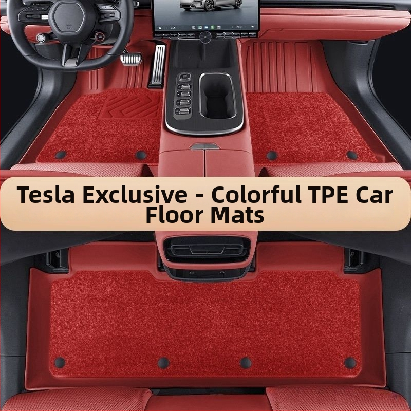 Tesla Model 3 a Model Y – TPE rohože s úplným pokrytím, hrúbka 3,5 mm, hmotnosť 6 kg, latexové podložky na nohy