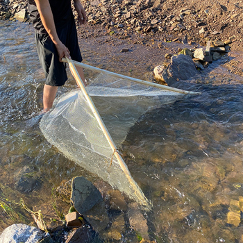 Hagyományos emelőháló a garnéla, hal, csiga és kagyló fogására — Származás: Új-Zéland