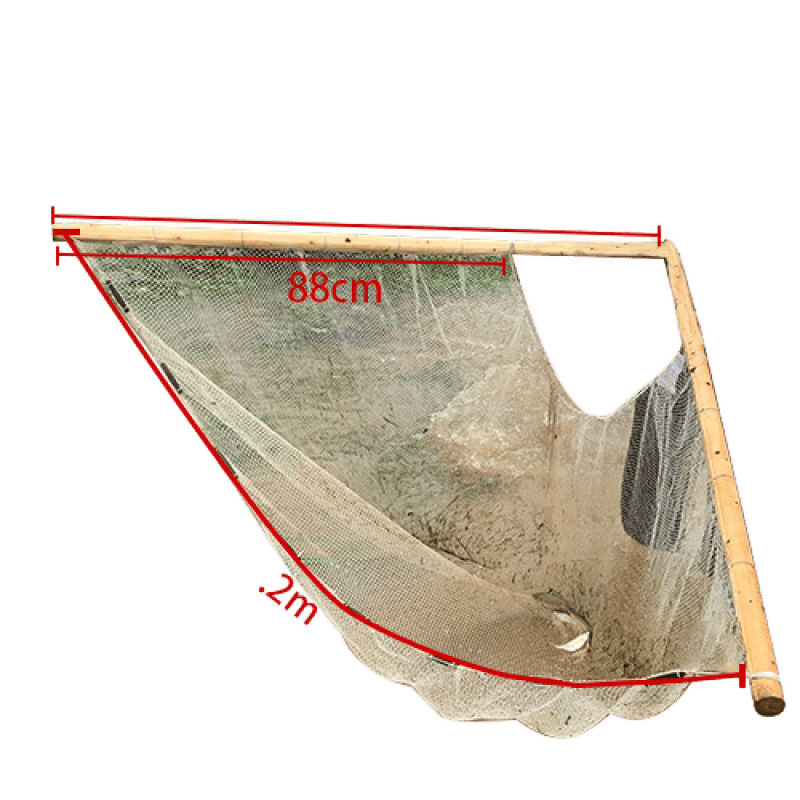 Hagyományos emelőháló a garnéla, hal, csiga és kagyló fogására — Származás: Új-Zéland