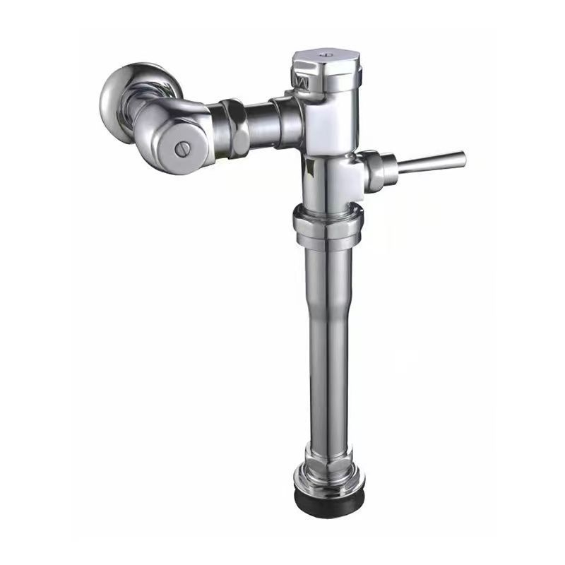 Toaletni ventil za ispiranje s ručnom polugom, horizontalni, bakarno tijelo, DN25 (1 inch), tlak vode 1–12 MPa, vrijeme ispiranja 4–8 s, model 34230