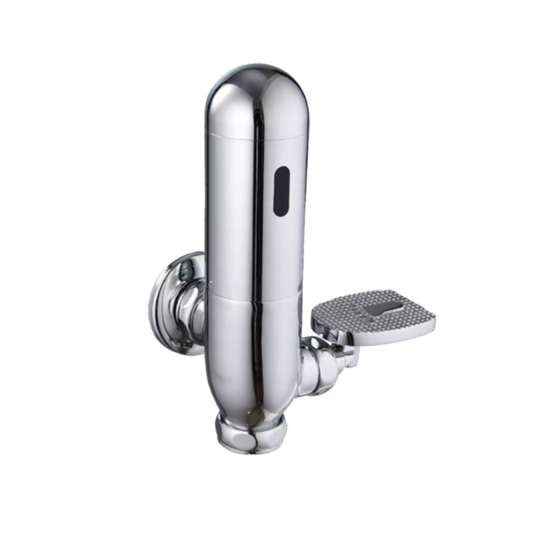 Toaletni ventil za ispiranje s ručnom polugom, horizontalni, bakarno tijelo, DN25 (1 inch), tlak vode 1–12 MPa, vrijeme ispiranja 4–8 s, model 34230