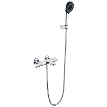 Termostatski set za tuširanje s miješalom, model 4107001, radni tlak 0,1–0,5 bar, hladna voda 0–20°C, vruća voda 55–85°C, protok 20 L/min