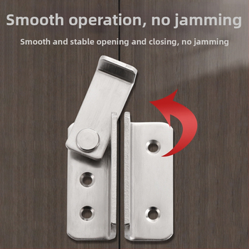 Încuietor din oțel inoxidabil, cu cataramă, pentru stânga-dreapta, finisaj șlefuit, pentru uși din lemn, dulapuri mari, cuști pentru animale de companie și ferestre de evacuare