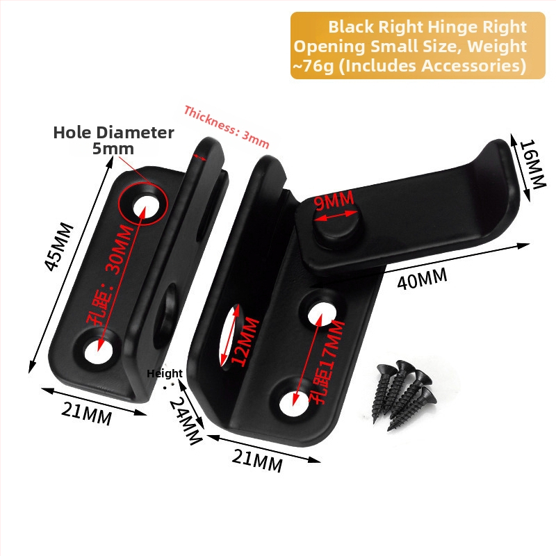 Încuietor din oțel inoxidabil, cu cataramă, pentru stânga-dreapta, finisaj șlefuit, pentru uși din lemn, dulapuri mari, cuști pentru animale de companie și ferestre de evacuare