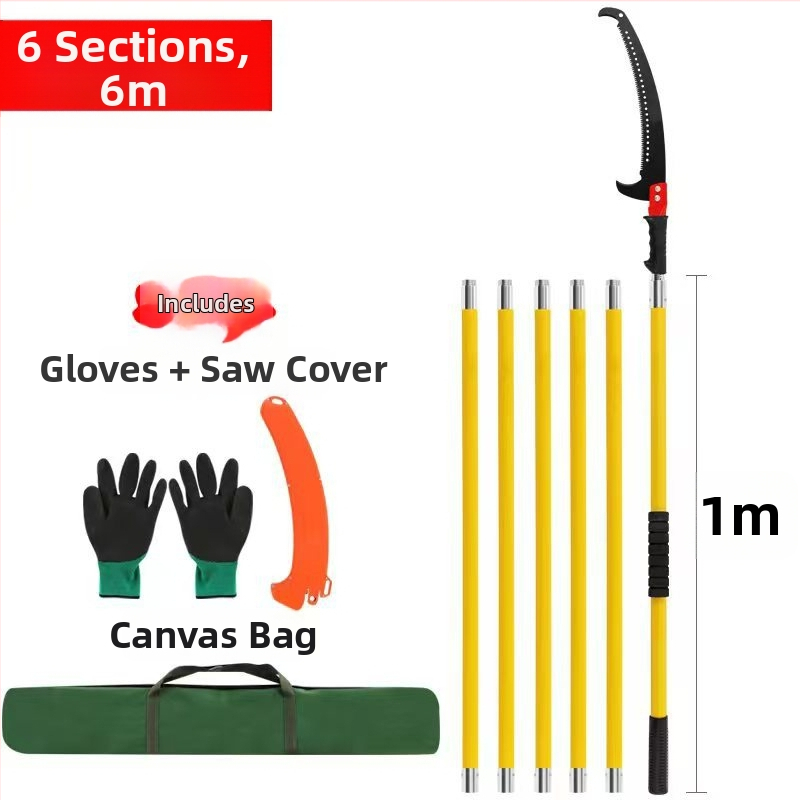 Ferăstrău de ramuri izolat cu tijă din fibră de sticlă, greutate 580 g