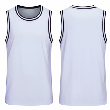 Tricou fără mâneci unisex pentru baschet – amestec bumbac-poliester, căptușeală 100% poliester, pentru toate anotimpurile, antrenament baschet