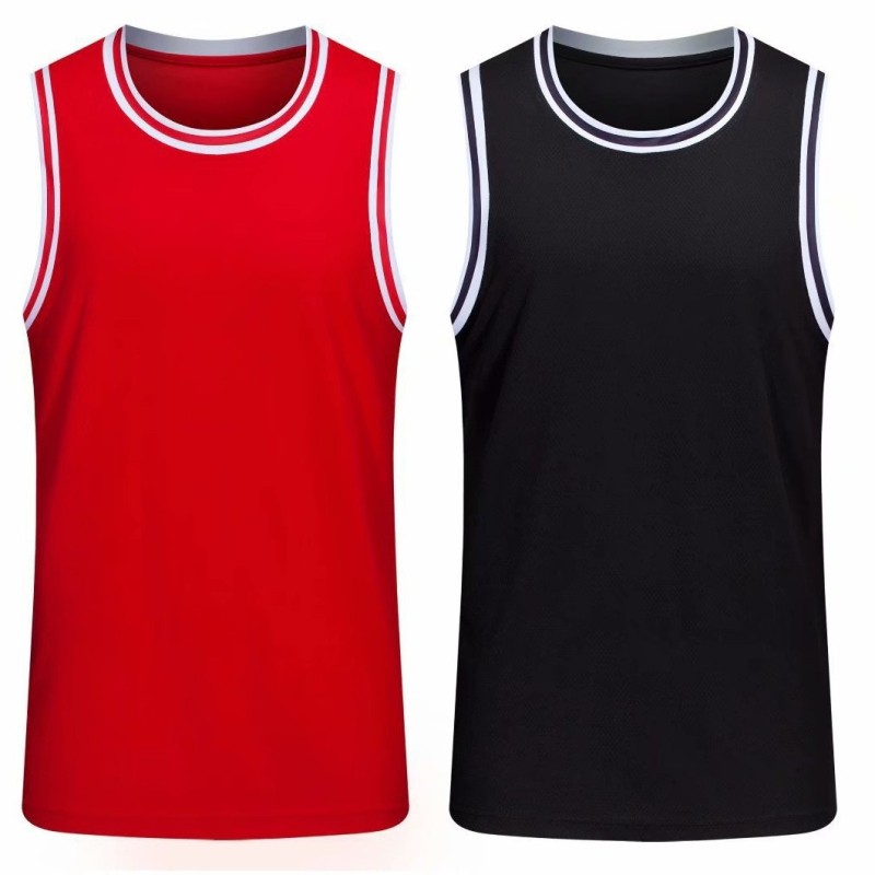 Tricou fără mâneci unisex pentru baschet – amestec bumbac-poliester, căptușeală 100% poliester, pentru toate anotimpurile, antrenament baschet