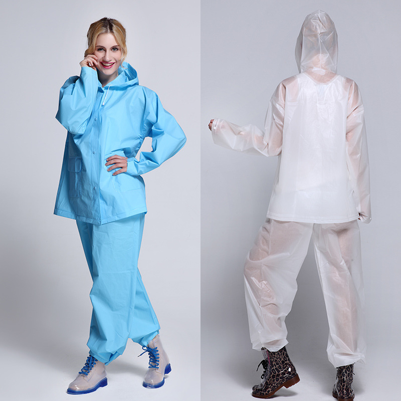 Set de ploaie din două părți pentru motocicletă/e-bike, material EVA, grosime 0,15, pentru adulți