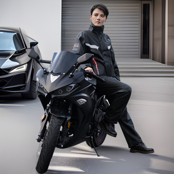 Motorkerékpár esőponcho készlet - Heavy Rain, Chun Ya szövet 22 denier PVC bevonattal, felnőtt, 1 személy, testreszabható és logó