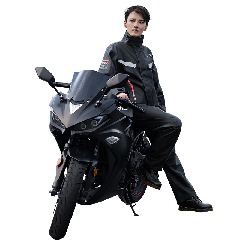 Motorkerékpár esőponcho készlet - Heavy Rain, Chun Ya szövet 22 denier PVC bevonattal, felnőtt, 1 személy, testreszabható és logó