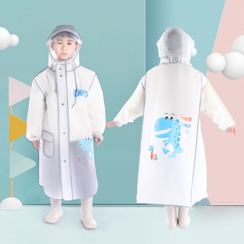 Gyerekeknek szóló esőponcsó karikatúra stílusban, hátizsák számára (Karikatúra stílus • EVA anyag • 205 g • alkalmas gyermekeknek)