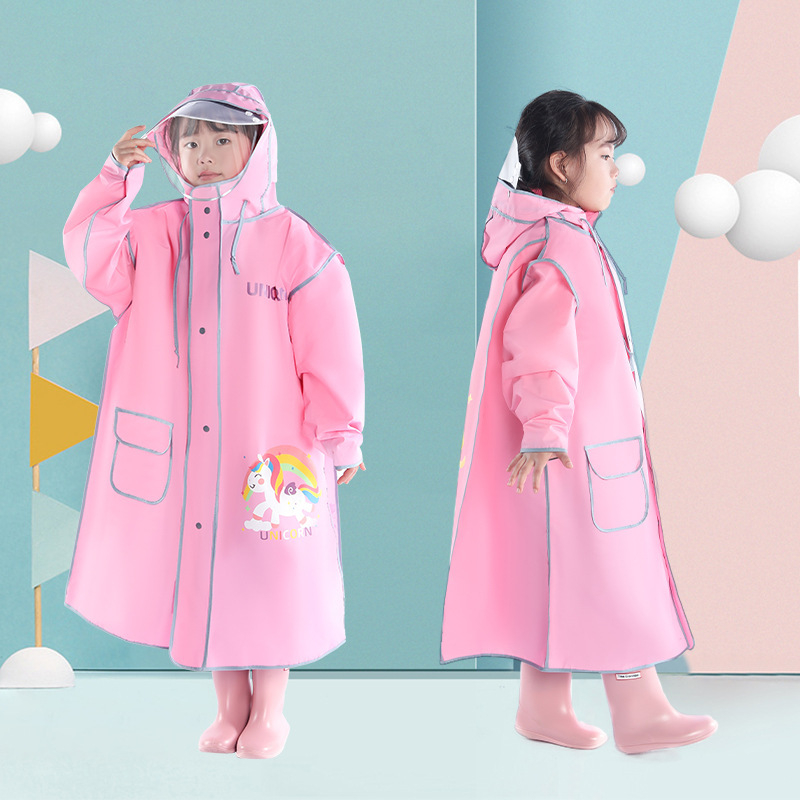 Gyerekeknek szóló esőponcsó karikatúra stílusban, hátizsák számára (Karikatúra stílus • EVA anyag • 205 g • alkalmas gyermekeknek)