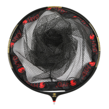 Cap de plasă de pescuit pentru capturarea peștilor mari, aliaj de aluminiu, diametrul inelului 40–45 cm, adâncimea plasei 40–45 cm, plasă cu ochi groși, pliabil, încărcare 10 kg