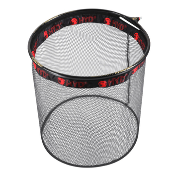 Cap de plasă de pescuit pentru capturarea peștilor mari, aliaj de aluminiu, diametrul inelului 40–45 cm, adâncimea plasei 40–45 cm, plasă cu ochi groși, pliabil, încărcare 10 kg