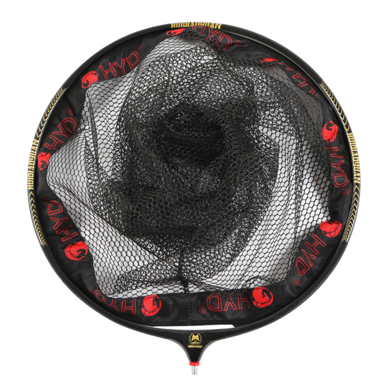 Cap de plasă de pescuit pentru capturarea peștilor mari, aliaj de aluminiu, diametrul inelului 40–45 cm, adâncimea plasei 40–45 cm, plasă cu ochi groși, pliabil, încărcare 10 kg