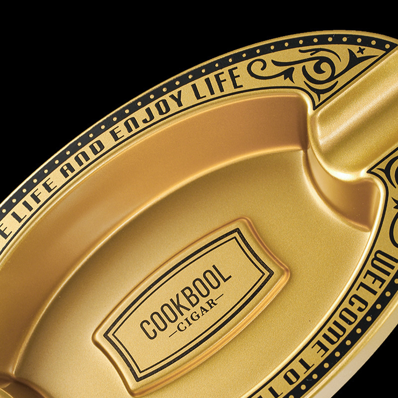 Melamin dupla rekeszes hordozható szivar hamutál, újrahasználható, logónyomás elérhető