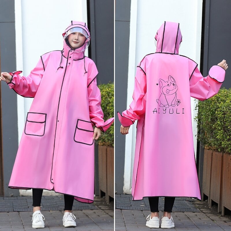 Felnőtt esőponcsó — hosszú esőkabát, EVA anyag, motorkerékpár/elektronikus kerékpár poncsó, 1 személy