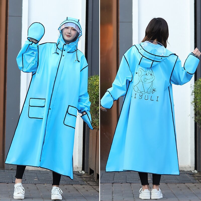 Felnőtt esőponcsó — hosszú esőkabát, EVA anyag, motorkerékpár/elektronikus kerékpár poncsó, 1 személy