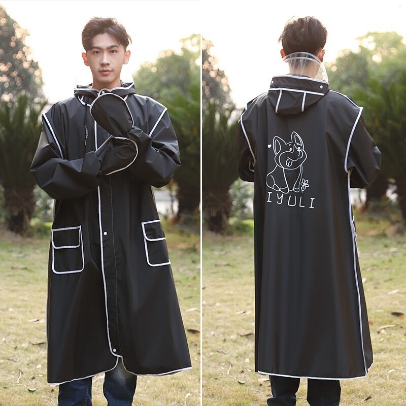 Felnőtt esőponcsó — hosszú esőkabát, EVA anyag, motorkerékpár/elektronikus kerékpár poncsó, 1 személy