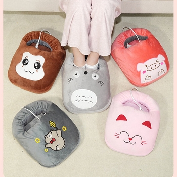 Încălzitor pentru picioare USB, 5V, 7.5W, husă pluș, încălzire cu sticlă de apă caldă