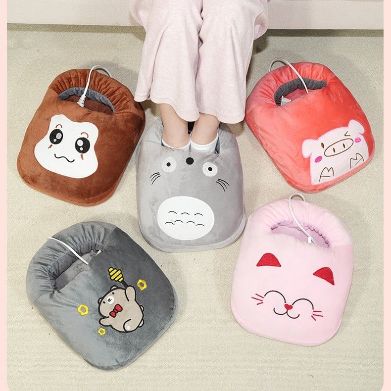 Încălzitor pentru picioare USB, 5V, 7.5W, husă pluș, încălzire cu sticlă de apă caldă