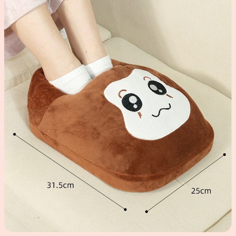 Încălzitor pentru picioare USB, 5V, 7.5W, husă pluș, încălzire cu sticlă de apă caldă