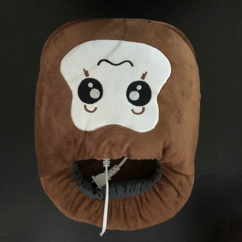 Încălzitor pentru picioare USB, 5V, 7.5W, husă pluș, încălzire cu sticlă de apă caldă