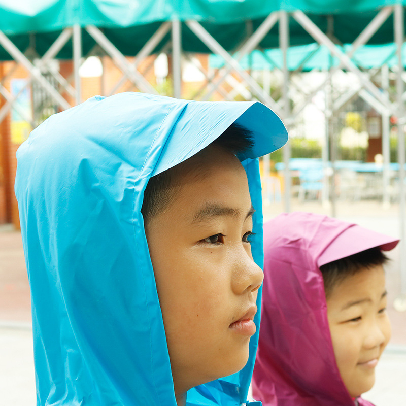 Poncho de ploaie pentru copii pentru bicicletă cu imprimare a logo-ului, țesătură taftă de poliester, grosime 0,18 mm, strat PVC impermeabil, personalizabil