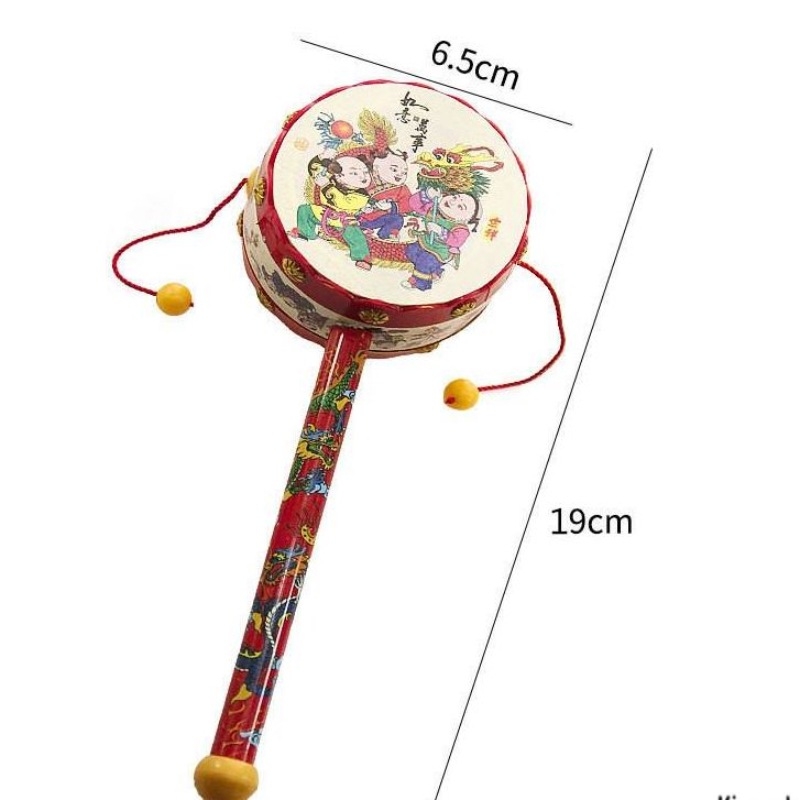 Ръчен дрънкалков барабан - пластмасов, универсален модел