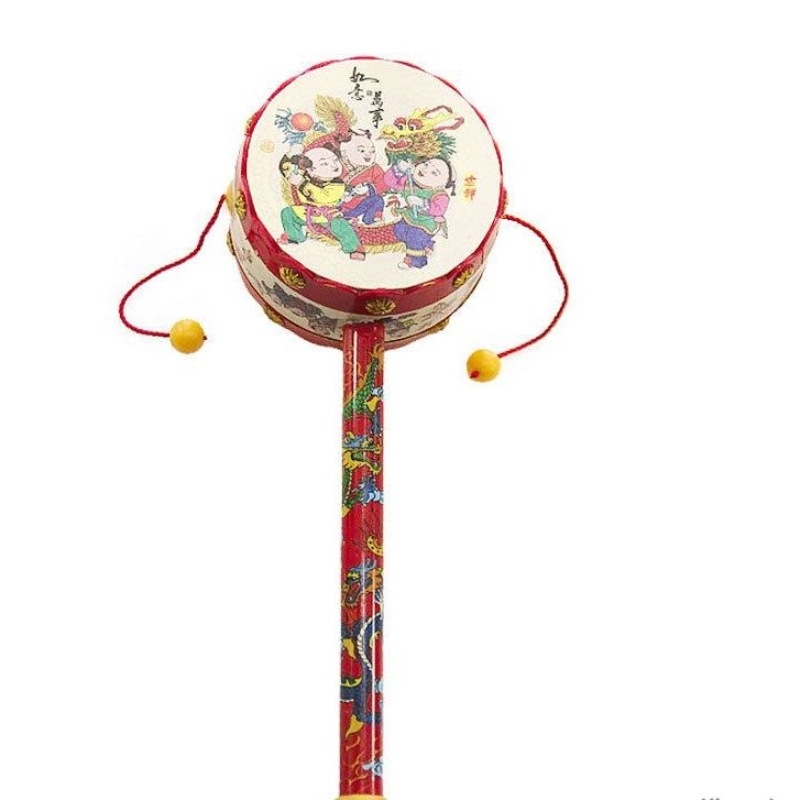 Ръчен дрънкалков барабан - пластмасов, универсален модел