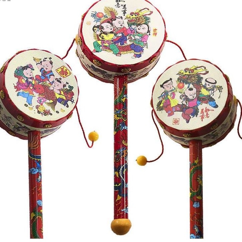 Ръчен дрънкалков барабан - пластмасов, универсален модел