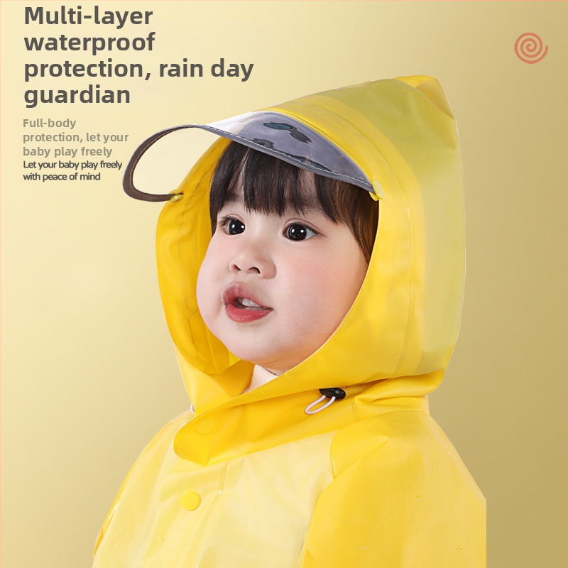 Poncho de ploaie pentru copii din EVA, stil desen animat, pentru școală și grădiniță, strat impermeabil PE
