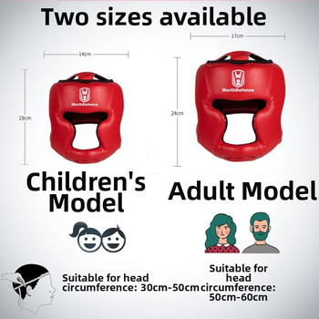 Casca de box, material PU, model He0186, 220 g, protecție facială, antrenament Taekwondo/Sanda