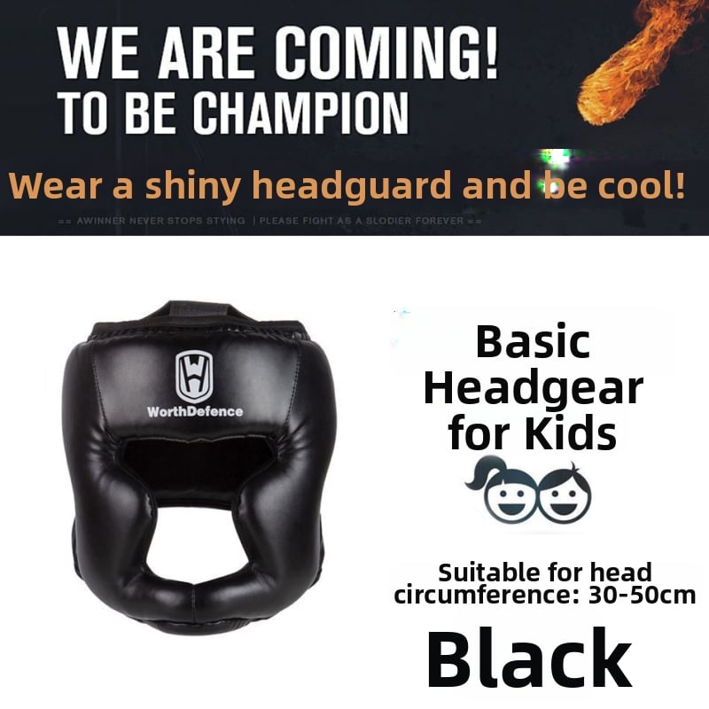 Casca de box, material PU, model He0186, 220 g, protecție facială, antrenament Taekwondo/Sanda