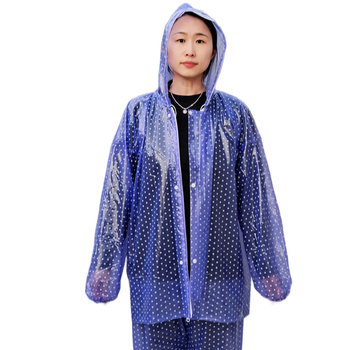 Set impermeabil din două piese (palton de ploaie și pantaloni), unisex, PVC, țesătură 18S, strat gros PVC