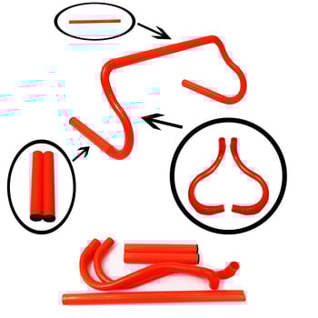 Futball-edzés akadály - Hordozható gyerekeknek (ABS; Márka STEAKY; Kategória: Edzőeszközök; Sport: Labdarúgás)
