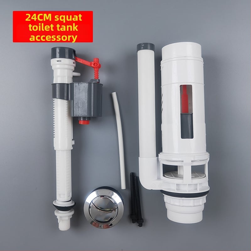 Αξεσουάρ δεξαμενής τοίχου για τουαλέτα squat – παλιομοδίτικος διπλός εισόδου/εκκένωσης βαλβίδες, πλαστικό, χειροκίνητος έλεγχος πλήρωσης