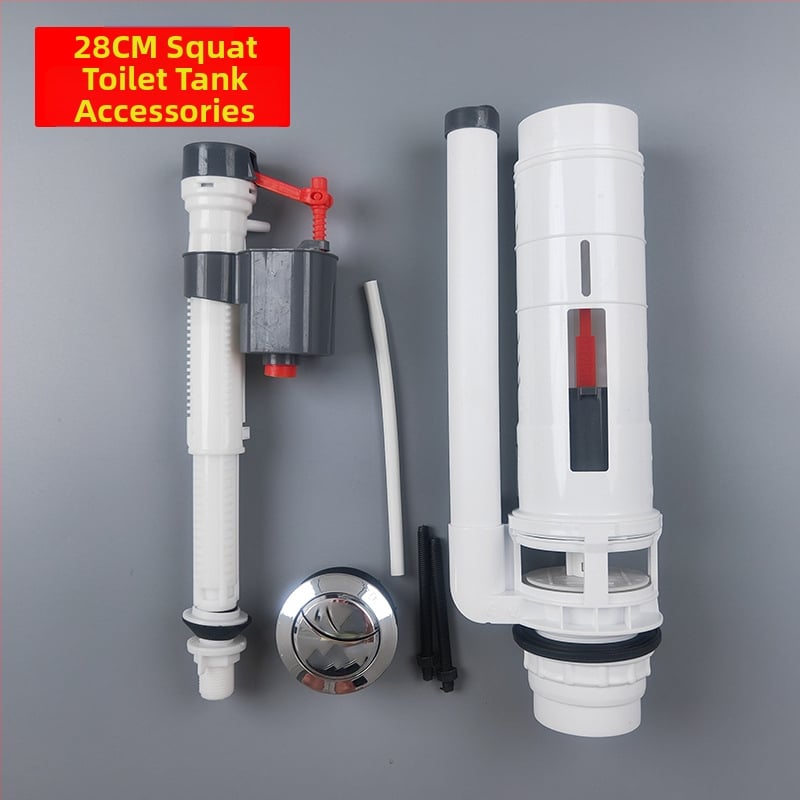 Αξεσουάρ δεξαμενής τοίχου για τουαλέτα squat – παλιομοδίτικος διπλός εισόδου/εκκένωσης βαλβίδες, πλαστικό, χειροκίνητος έλεγχος πλήρωσης