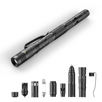 Višenamjenska taktika olovka sa svjetiljkom i čekićem za razbijanje stakla — Far ZSB-03, Survival Tools, aluminijska legura