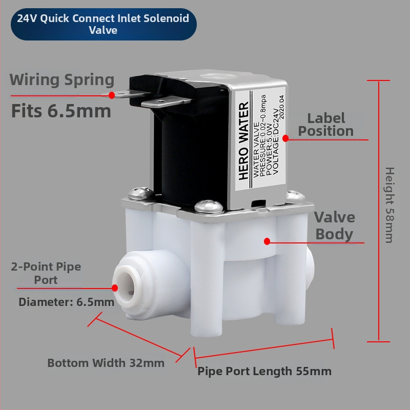 Ventil za pročišćivač vode SMY-FM-23, 24V elektromagnetni ventil, 2/3 brzi spoj, automatsko ispiranje i zatvaranje