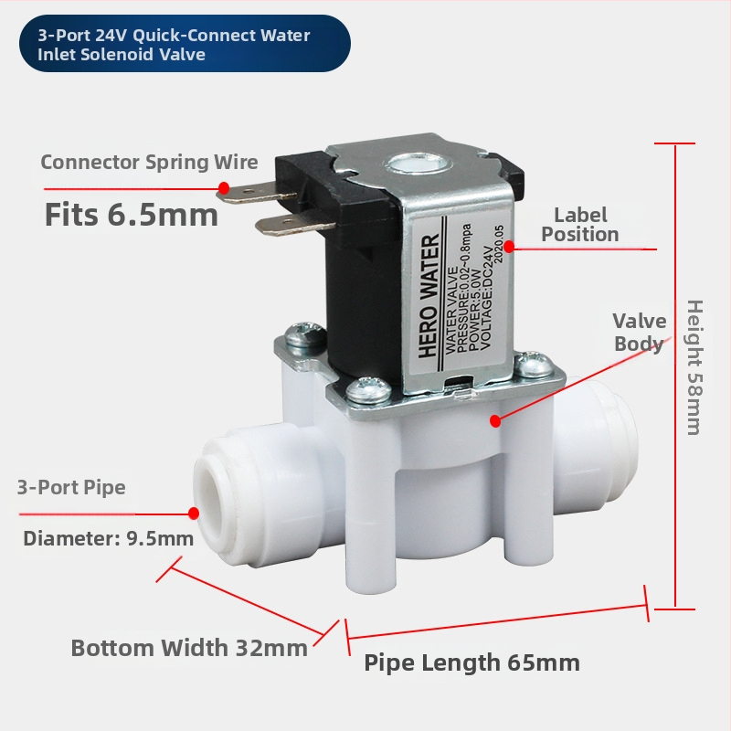 Ventil za pročišćivač vode SMY-FM-23, 24V elektromagnetni ventil, 2/3 brzi spoj, automatsko ispiranje i zatvaranje
