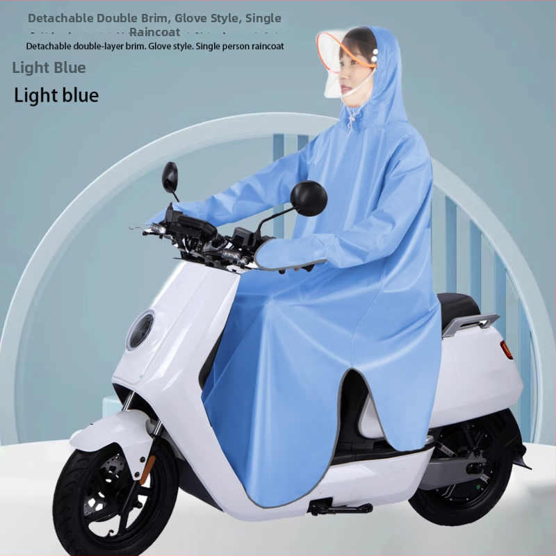 Poncho pentru vehicule electrice/motociclete pentru adulți – PVC țesătură, grosime 22 silk, strat impermeabil PU, pentru 1 persoană, stil versatil, brand Lantu Master