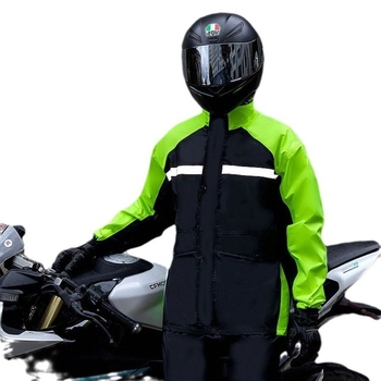 Set kišobrani kabanice i hlača za motocikl, dvodjelni, otporan na vjetar i kišu, tkanina Chunya-spinning, PVC sloj, za odrasle, mogućnost tiska logotipa