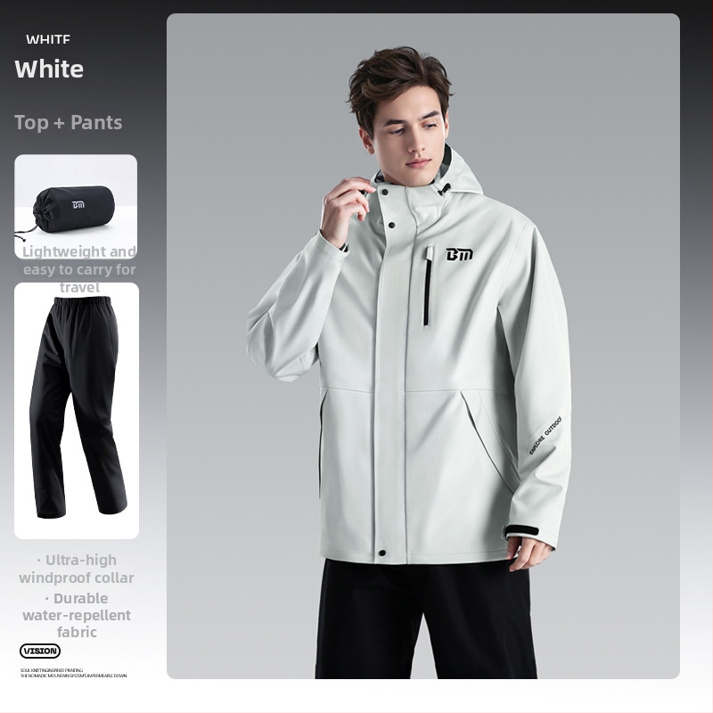 Razdvojeni kišni kaput za motocikle za odrasle — višekratna upotreba, kišni kaput za cijelo tijelo, tkanina Chunya spinning, PVC ljepilo vodootporni sloj